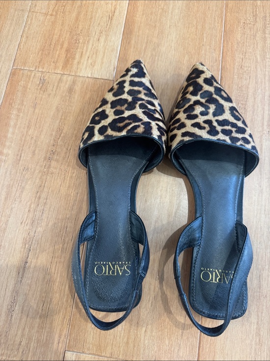 SARTO By Franco Sarto Shoes - Sarto by Franco Sarto Leopard Print Pointed-Toe Slingback Flats